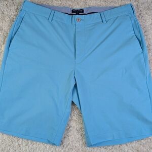 Peter Millar Light Blue Men's Flat Front Performance Shorts